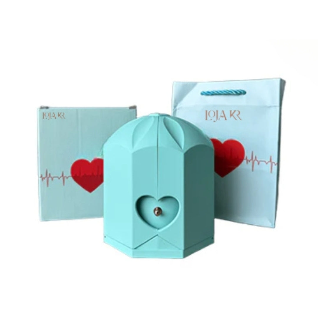 Colar Eterna Conexão & Caixa com Rosa Eternizada