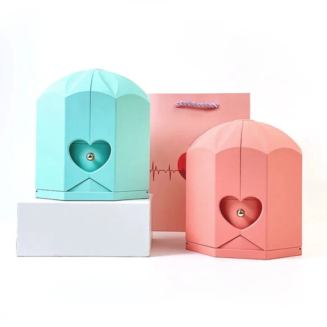 Colar Eterna Conexão & Caixa com Rosa Eternizada